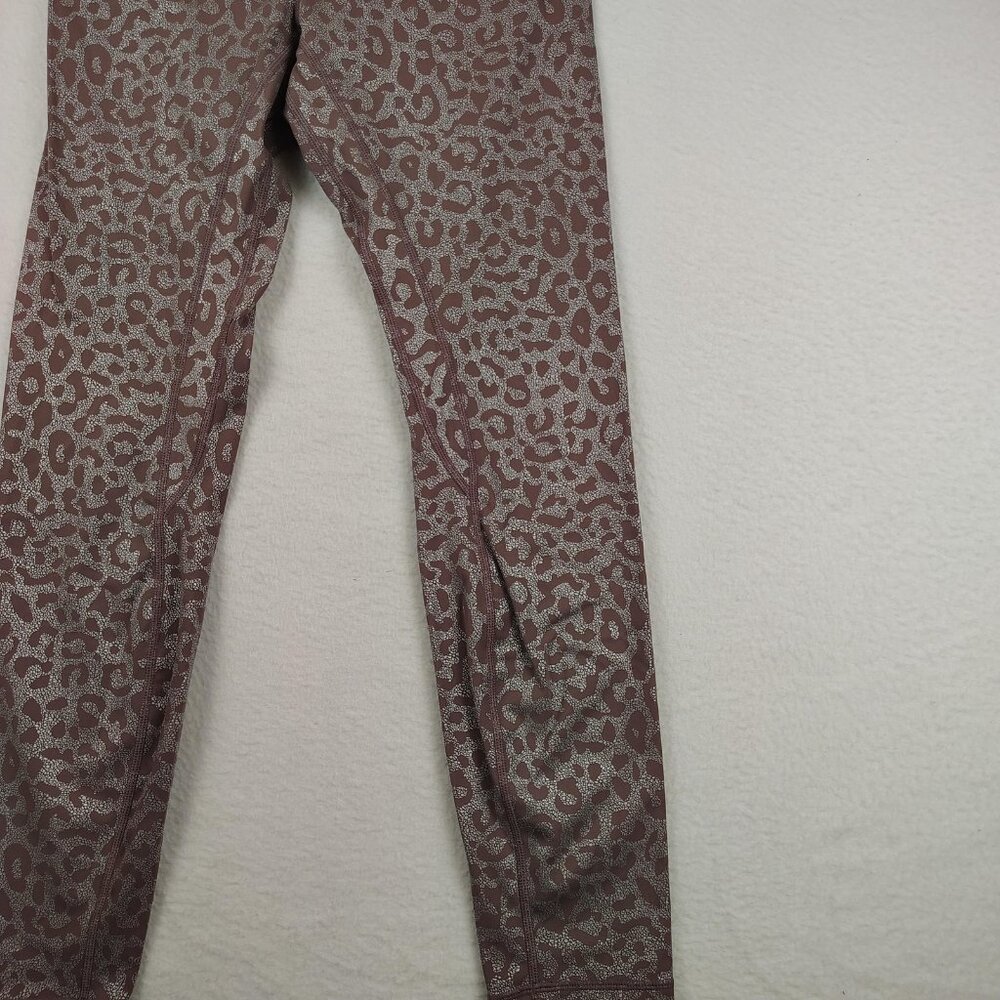Zyia Purple Leopard Supreme High Rise Leggings Womens M 6-8 Athletic Yoga - Picture 7 of 11